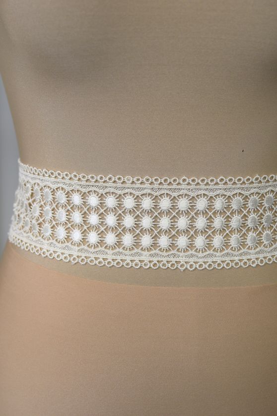 pizzo macrame bianco anche strass ss34 Foto 1