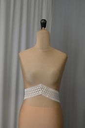 bordo pizzo avorio disponibile anche bianco seta strass swarovski ss34 originali Foto 3