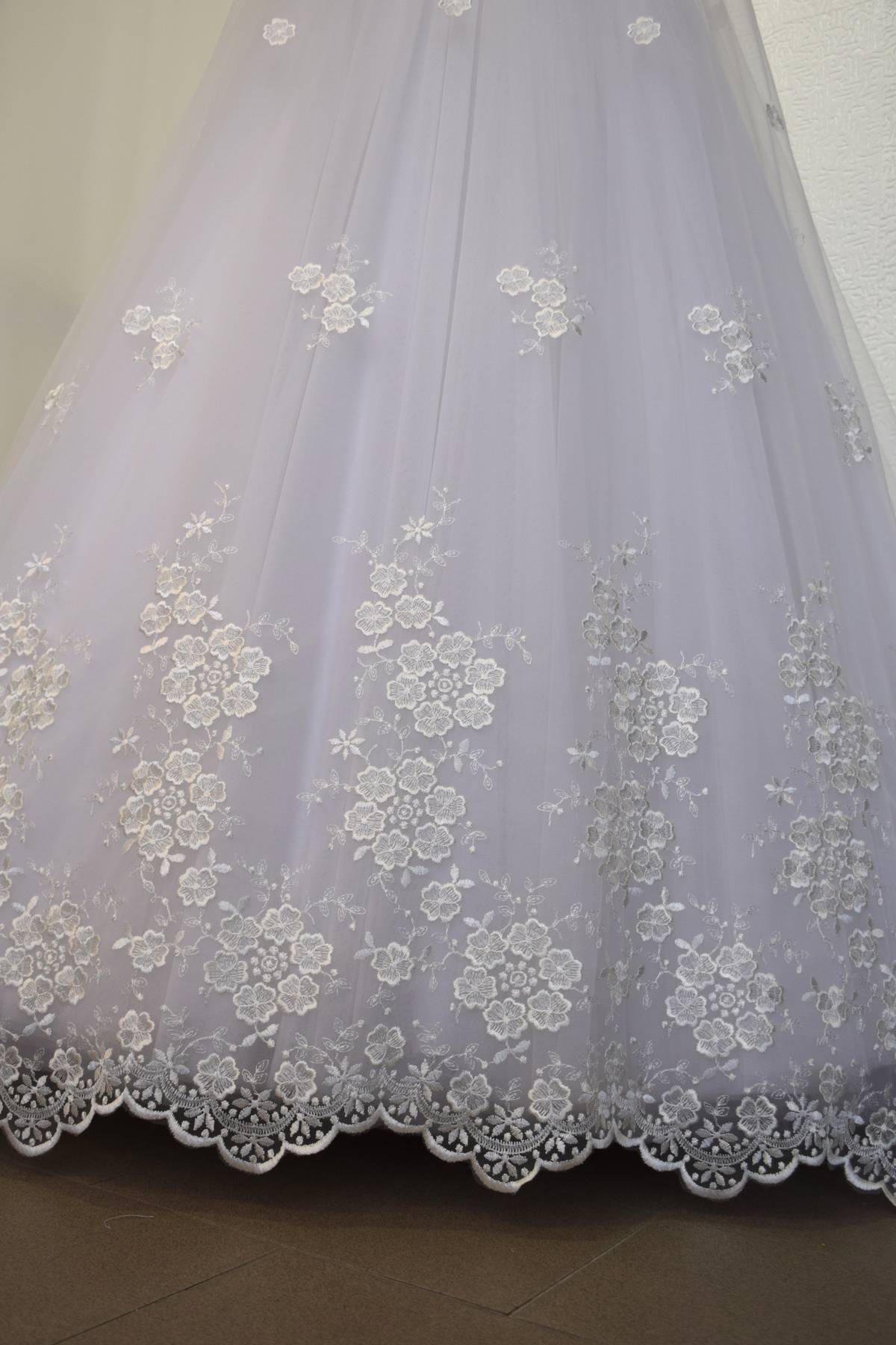 tulle ricamato avorio cm 140 Art 0468LTUAV